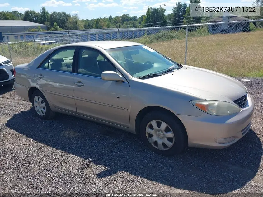 TOYOTA CAMRY 2003, VIN 4T1BE32K73U711522