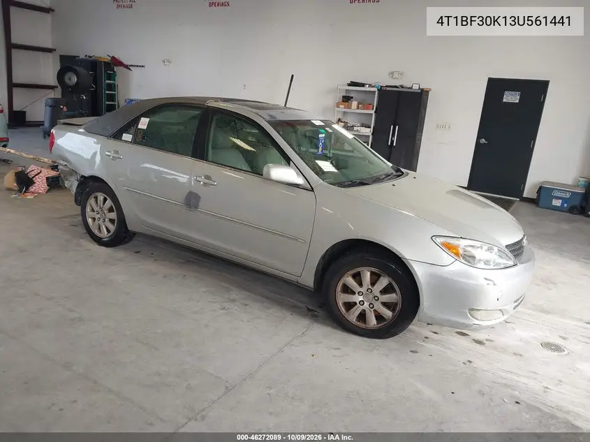 TOYOTA CAMRY 2003, VIN 4T1BF30K13U561441