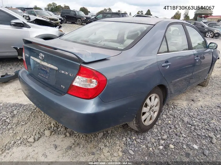 TOYOTA CAMRY 2003, VIN 4T1BF30K63U544067