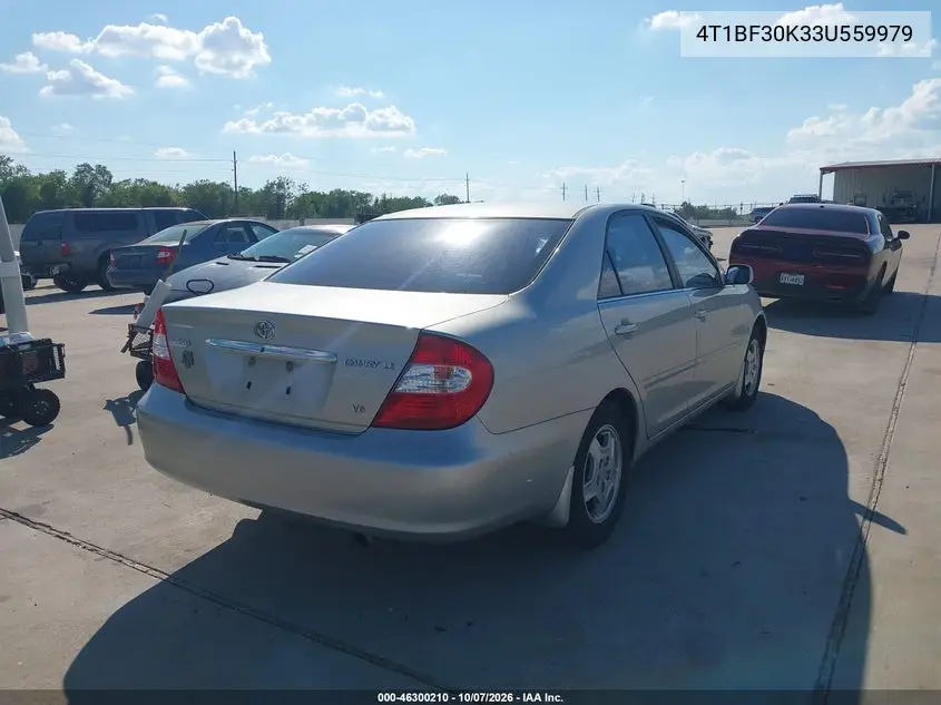 2003 TOYOTA CAMRY VIN 4T1BF30K33U559979 — фото 4