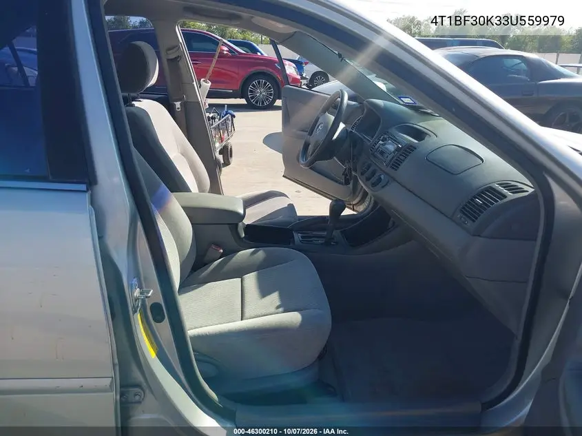 2003 TOYOTA CAMRY VIN 4T1BF30K33U559979 — фото 5