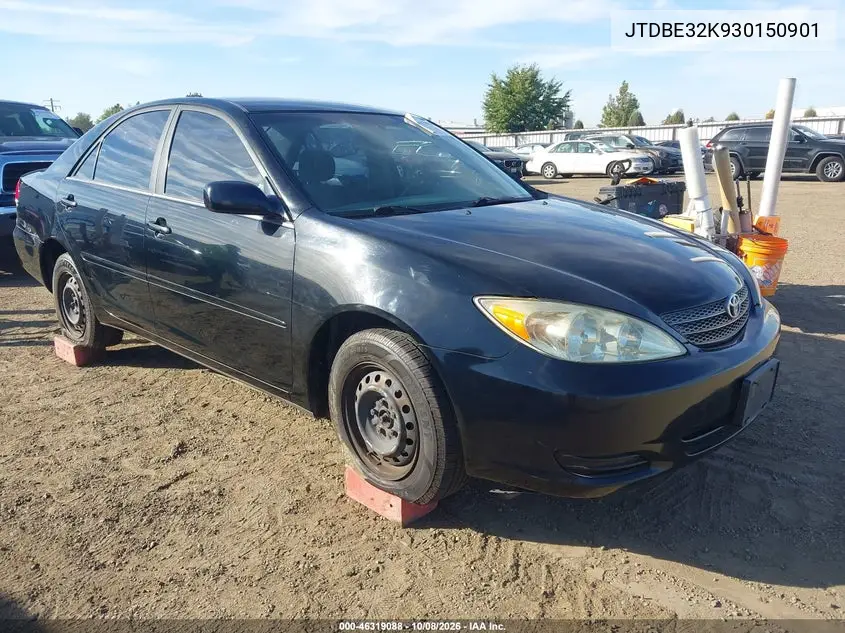 TOYOTA CAMRY 2003, VIN JTDBE32K930150901