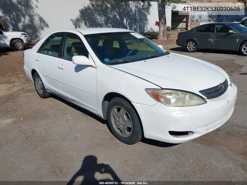 TOYOTA CAMRY 2003, VIN 4T1BE32K53U230605