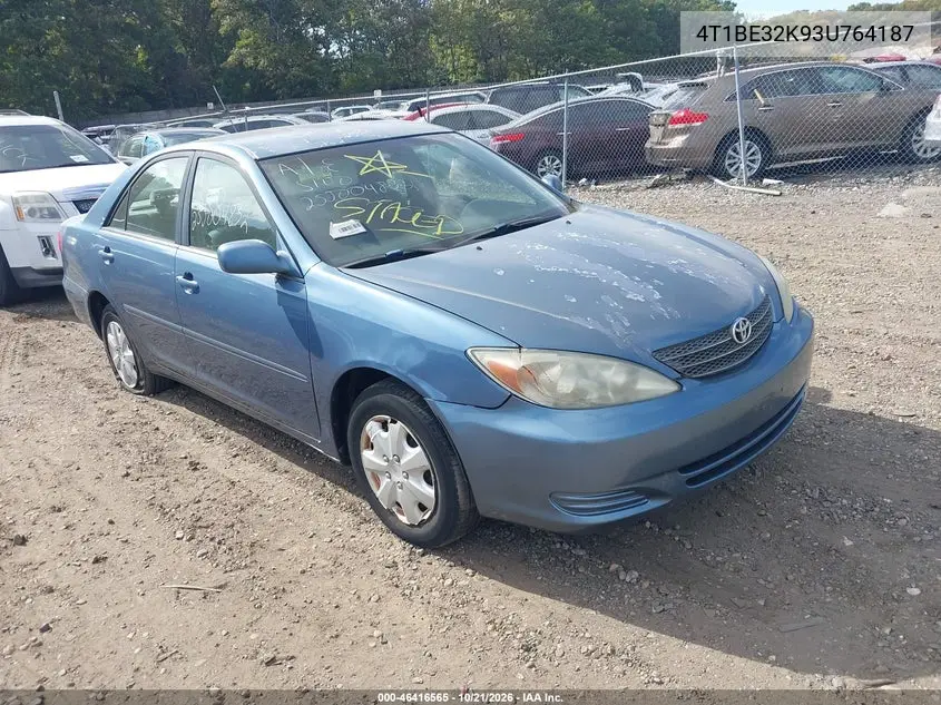 TOYOTA CAMRY 2003, VIN 4T1BE32K93U764187