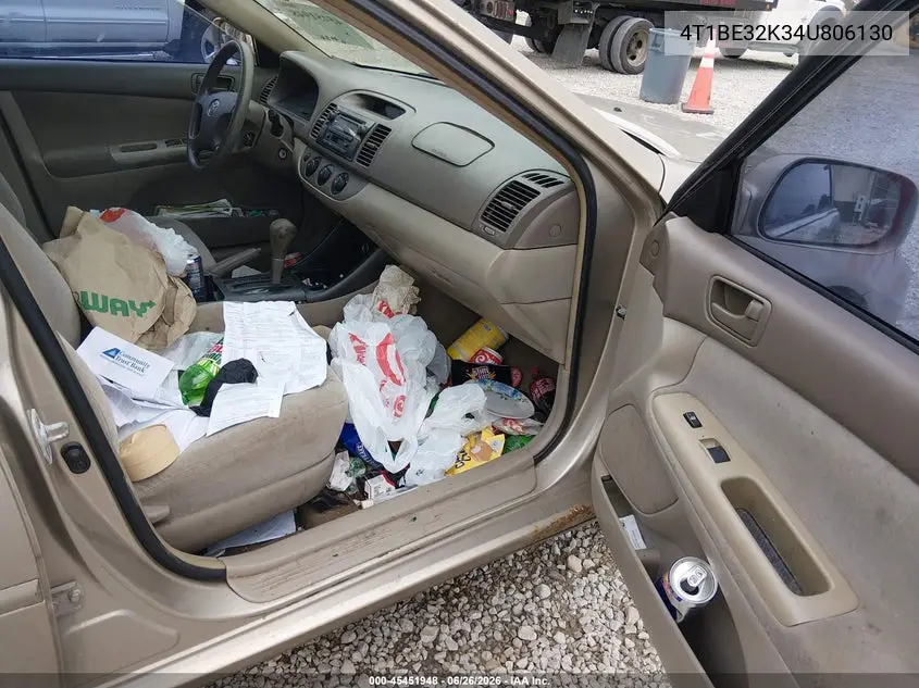 2004 TOYOTA CAMRY VIN 4T1BE32K34U806130 — фото 5