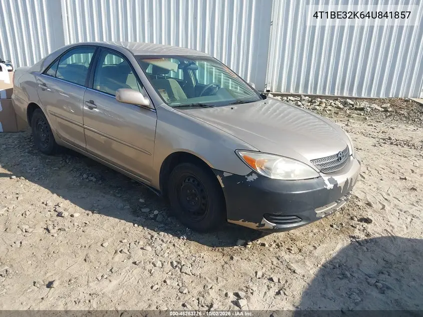 TOYOTA CAMRY 2004, VIN 4T1BE32K64U841857