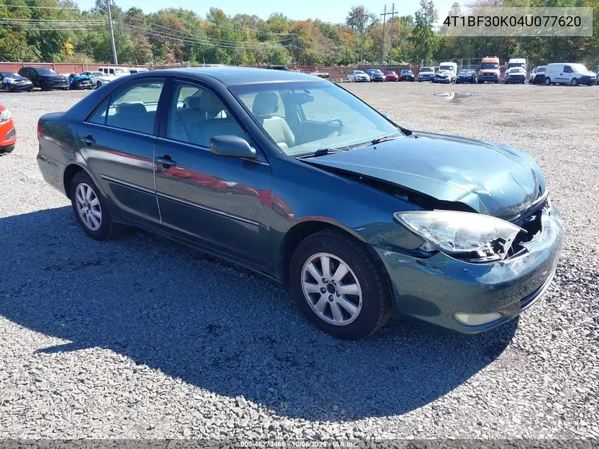 TOYOTA CAMRY 2004, VIN 4T1BF30K04U077620