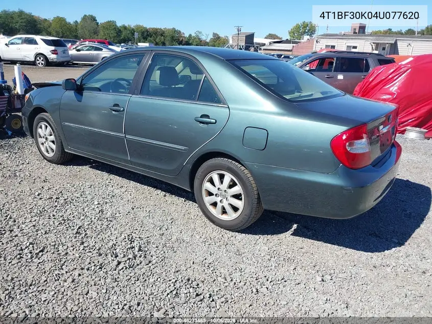 2004 TOYOTA CAMRY VIN 4T1BF30K04U077620 — фото 3