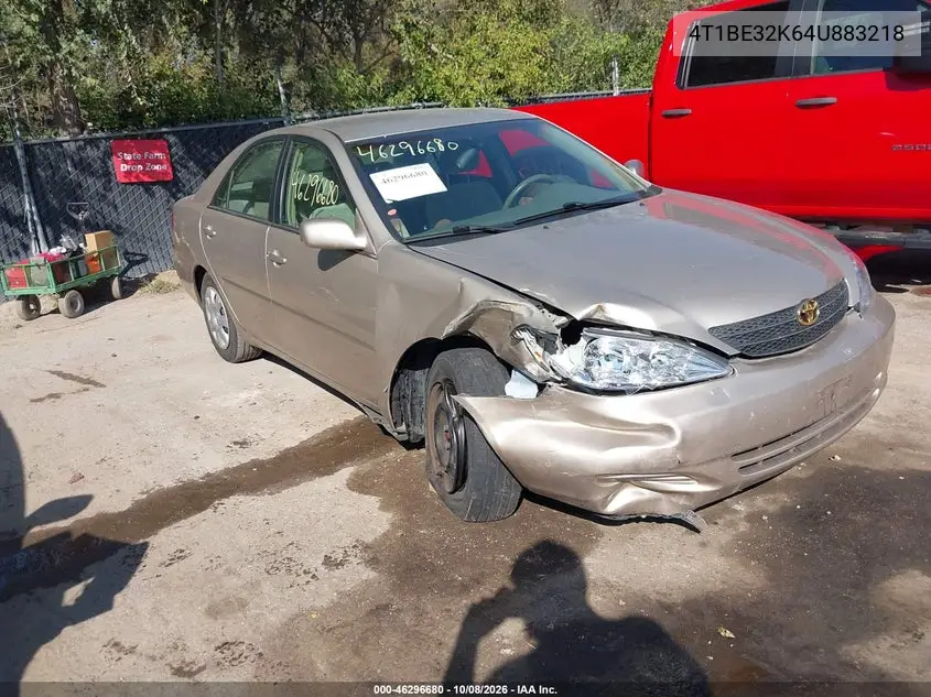 TOYOTA CAMRY 2004, VIN 4T1BE32K64U883218