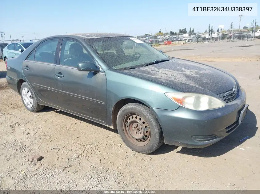 TOYOTA CAMRY 2004, VIN 4T1BE32K34U338397