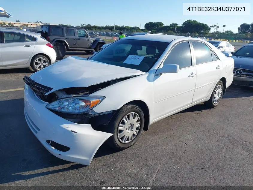2004 TOYOTA CAMRY VIN 4T1BE32K34U377071 — фото 2