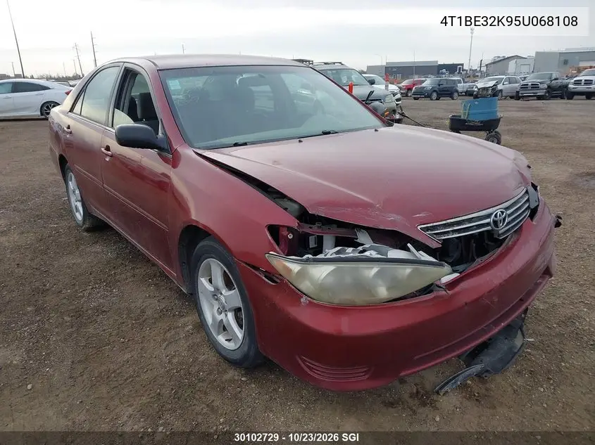 TOYOTA CAMRY 2005, VIN 4T1BE32K95U068108
