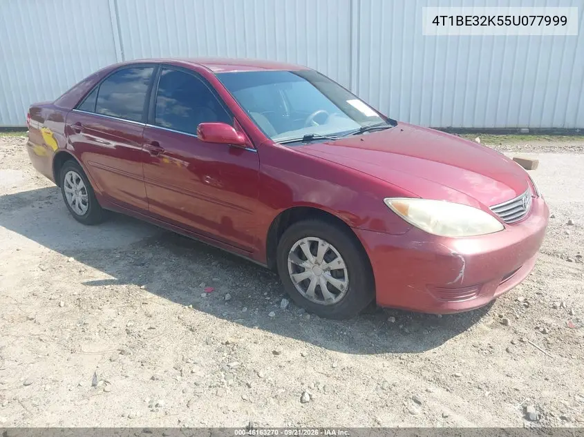 TOYOTA CAMRY 2005, VIN 4T1BE32K55U077999