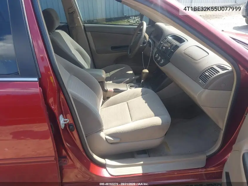2005 TOYOTA CAMRY VIN 4T1BE32K55U077999 — фото 5