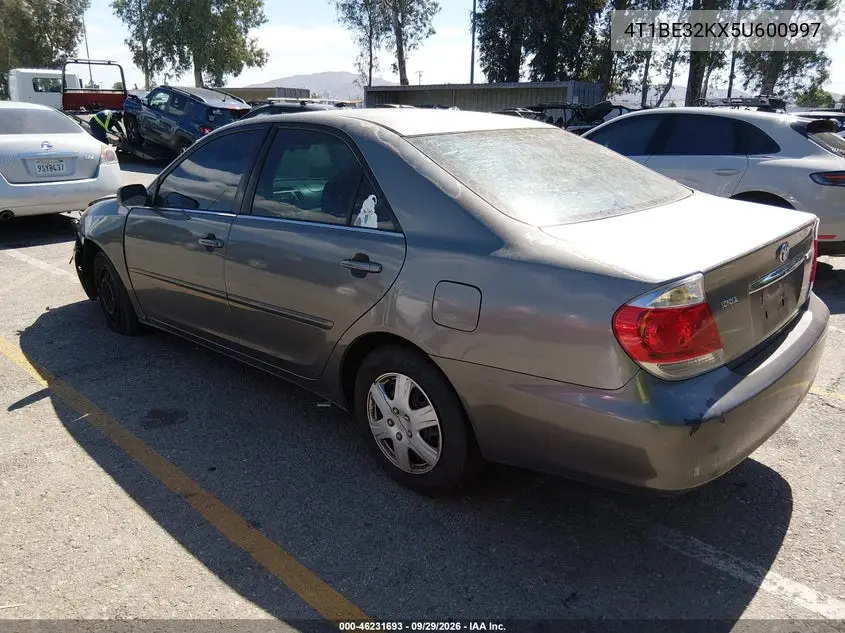 2005 TOYOTA CAMRY VIN 4T1BE32KX5U600997 — фото 3