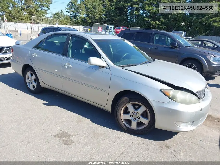 TOYOTA CAMRY 2005, VIN 4T1BE32K45U524550