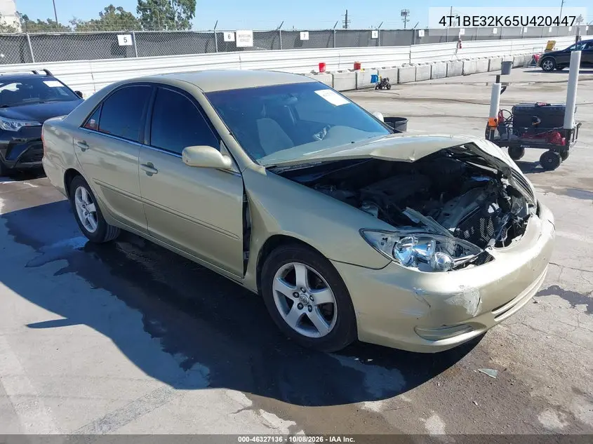 TOYOTA CAMRY 2005, VIN 4T1BE32K65U420447