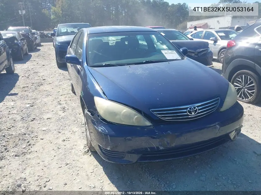 TOYOTA CAMRY 2005, VIN 4T1BE32KX5U053164
