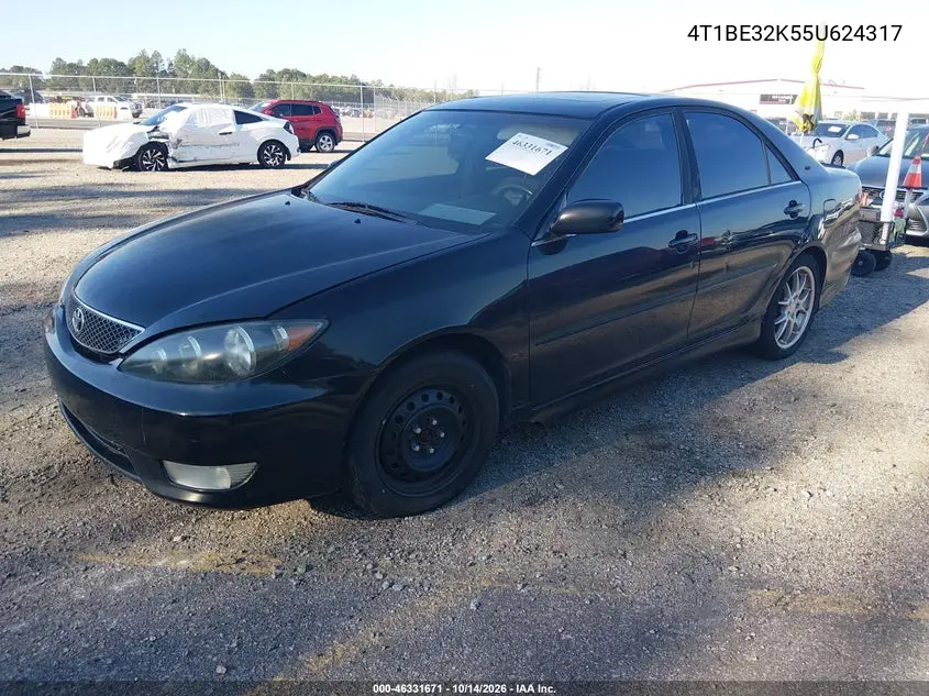2005 TOYOTA CAMRY VIN 4T1BE32K55U624317 — фото 2