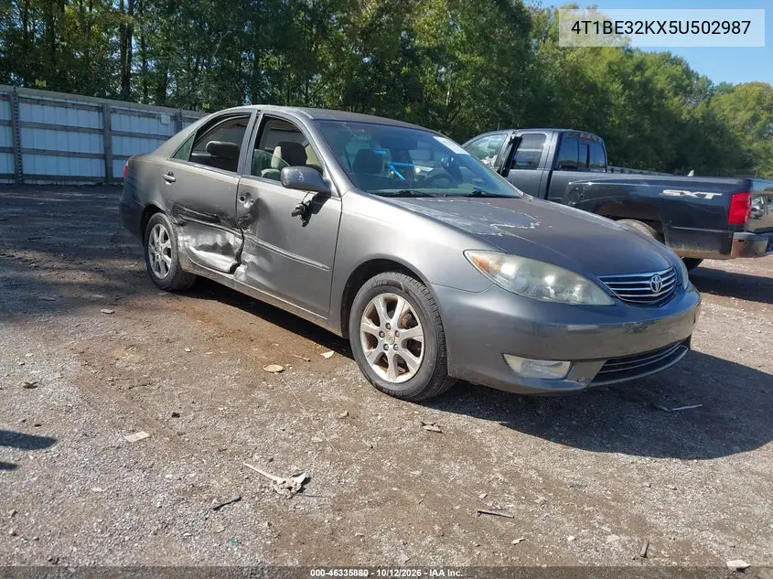 TOYOTA CAMRY 2005, VIN 4T1BE32KX5U502987