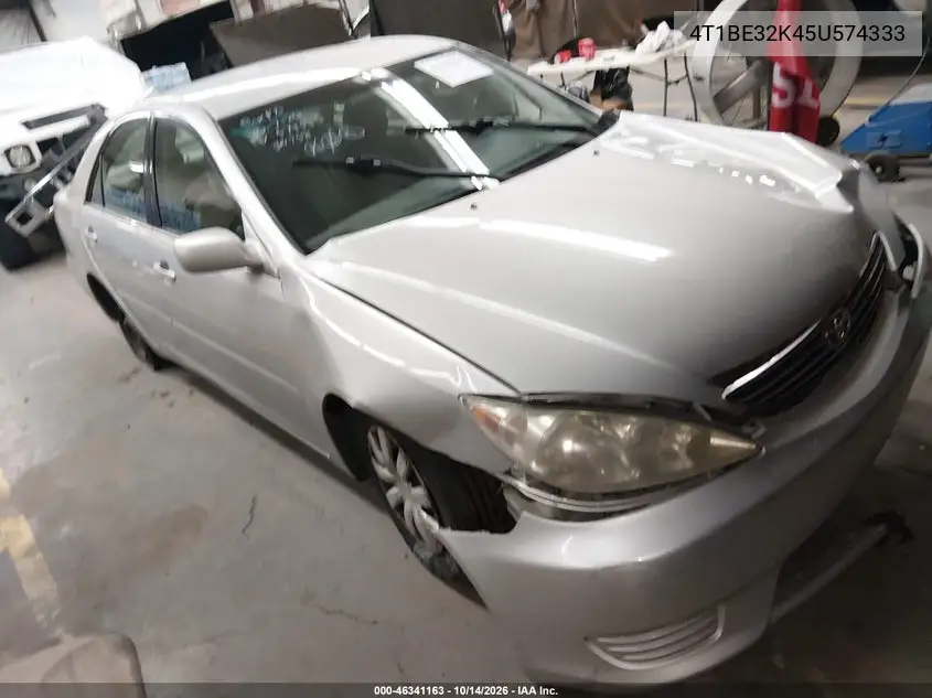 TOYOTA CAMRY 2005, VIN 4T1BE32K45U574333