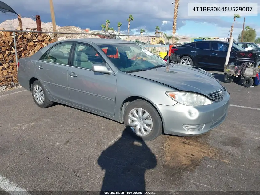 TOYOTA CAMRY 2005, VIN 4T1BE30K45U529007