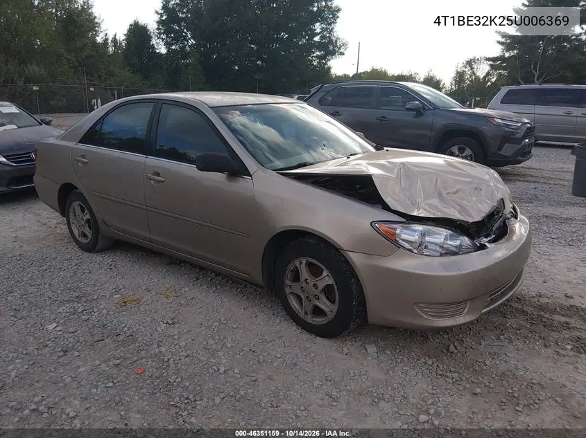 TOYOTA CAMRY 2005, VIN 4T1BE32K25U006369