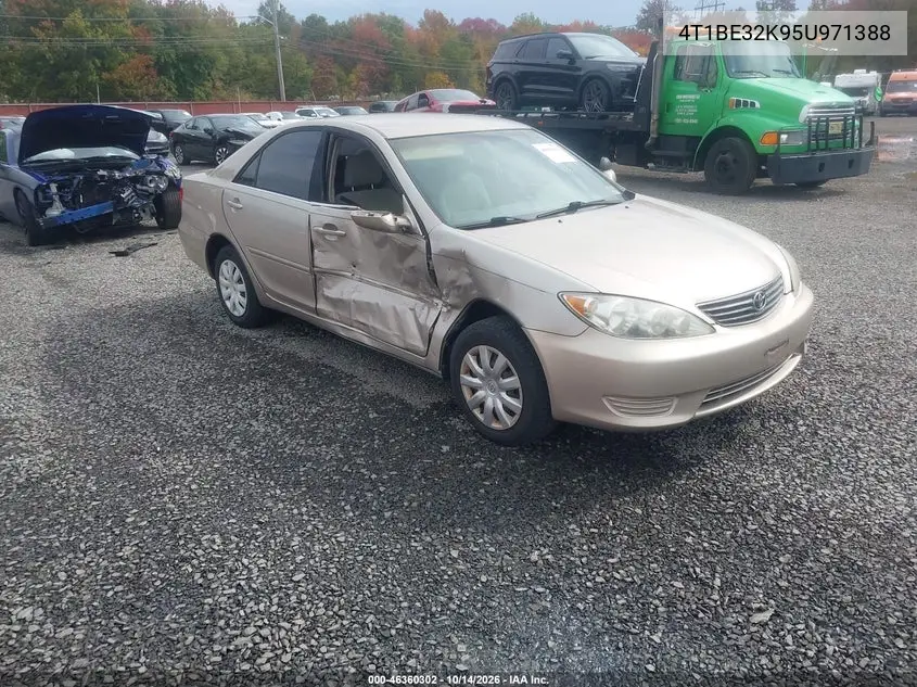 TOYOTA CAMRY 2005, VIN 4T1BE32K95U971388