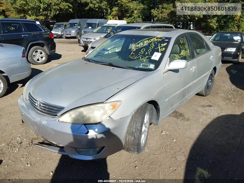 2005 TOYOTA CAMRY VIN 4T1BF30K85U601839 — фото 2