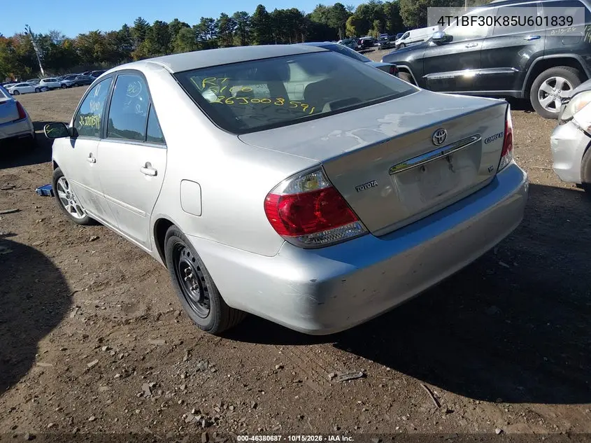 2005 TOYOTA CAMRY VIN 4T1BF30K85U601839 — фото 3
