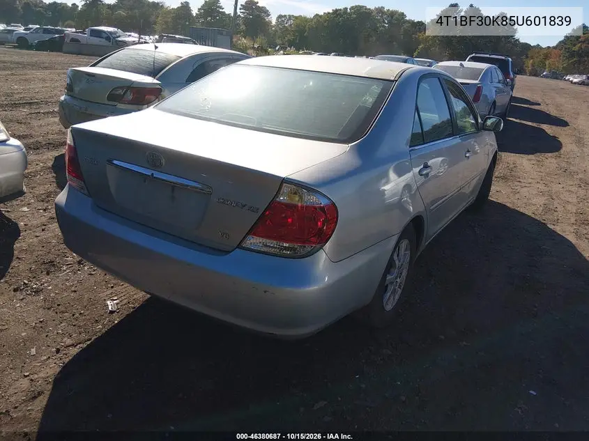 2005 TOYOTA CAMRY VIN 4T1BF30K85U601839 — фото 4