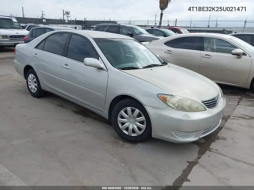 TOYOTA CAMRY 2005, VIN 4T1BE32K25U021471