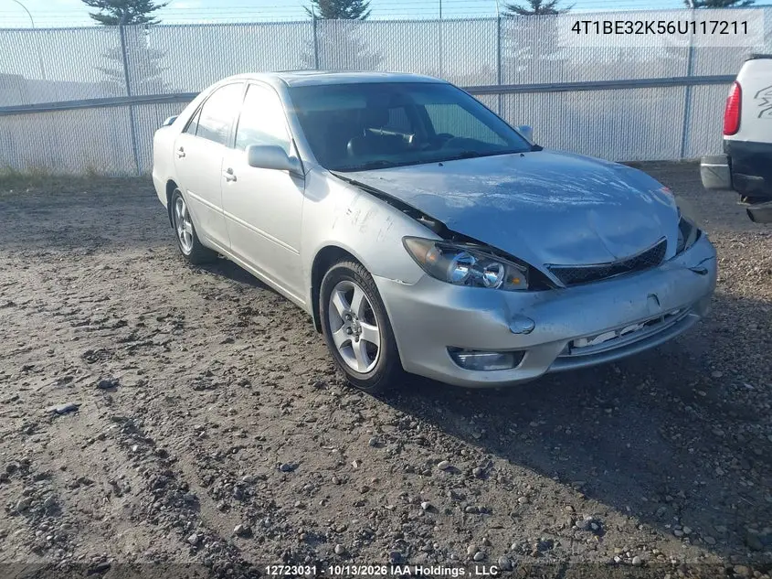 TOYOTA CAMRY 2006, VIN 4T1BE32K56U117211