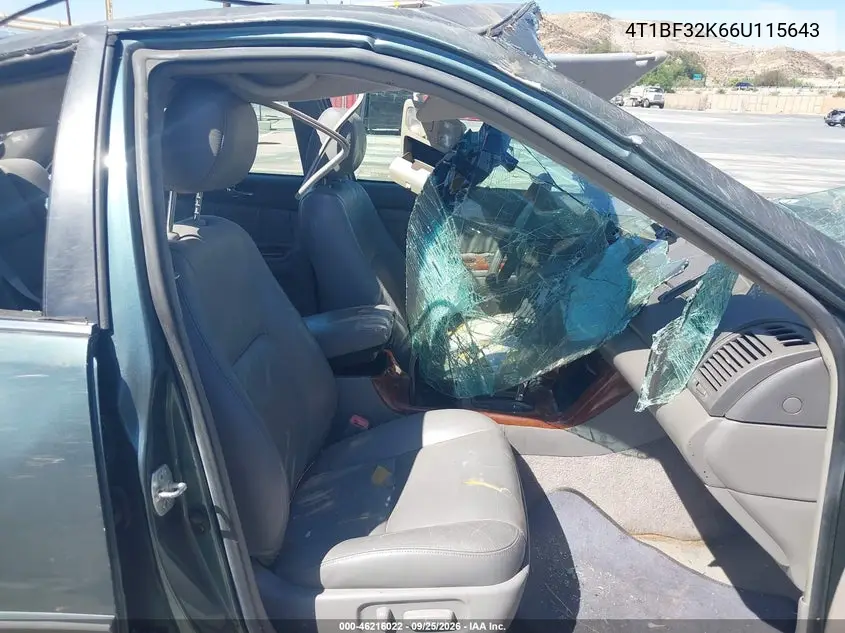 2006 TOYOTA CAMRY VIN 4T1BF32K66U115643 — фото 5