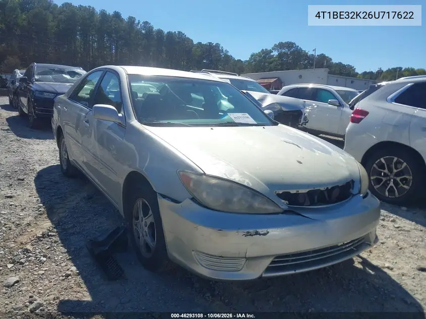 TOYOTA CAMRY 2006, VIN 4T1BE32K26U717622