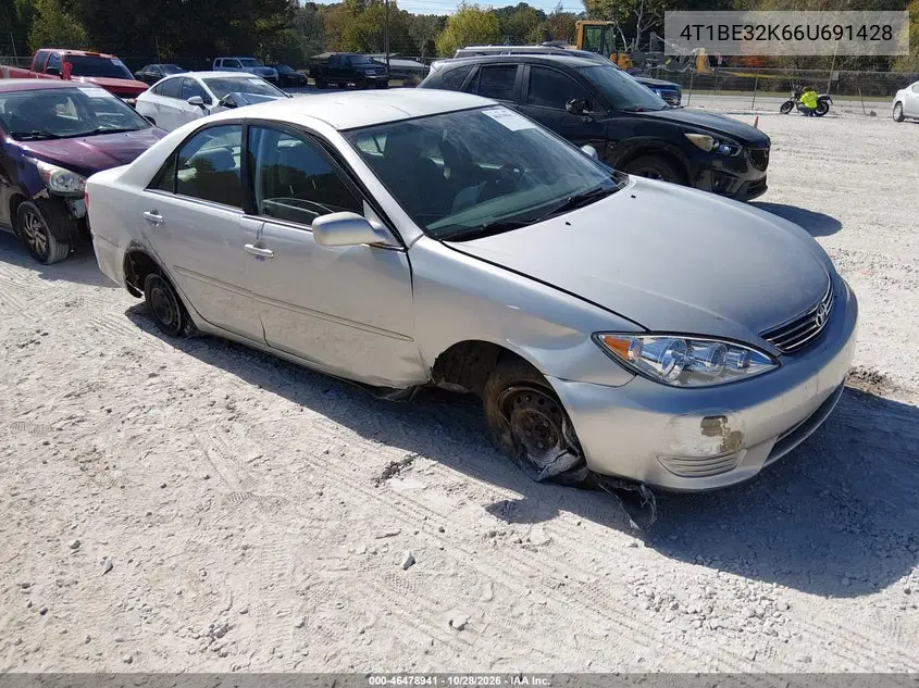 TOYOTA CAMRY 2006, VIN 4T1BE32K66U691428