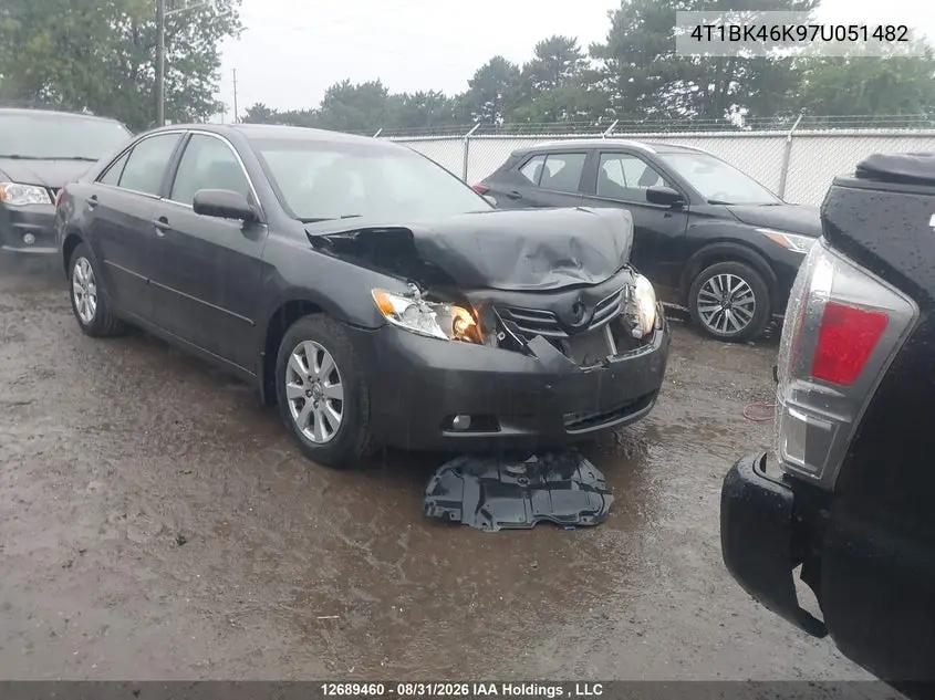 TOYOTA CAMRY 2007, VIN 4T1BK46K97U051482