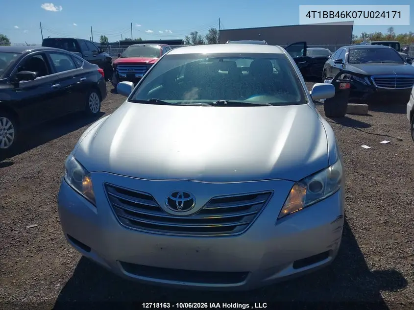 2007 TOYOTA CAMRY VIN 4T1BB46K07U024171 — фото 12