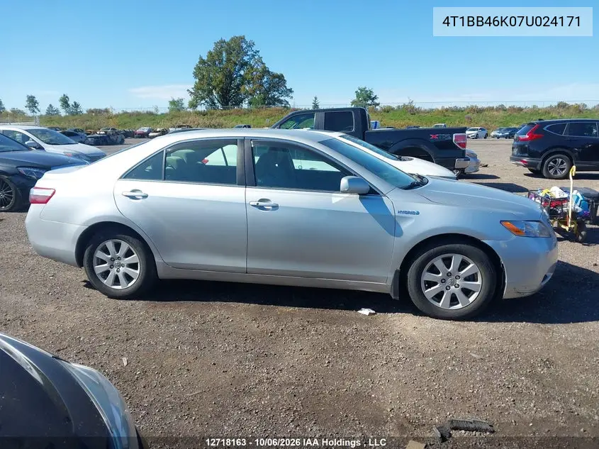 2007 TOYOTA CAMRY VIN 4T1BB46K07U024171 — фото 13