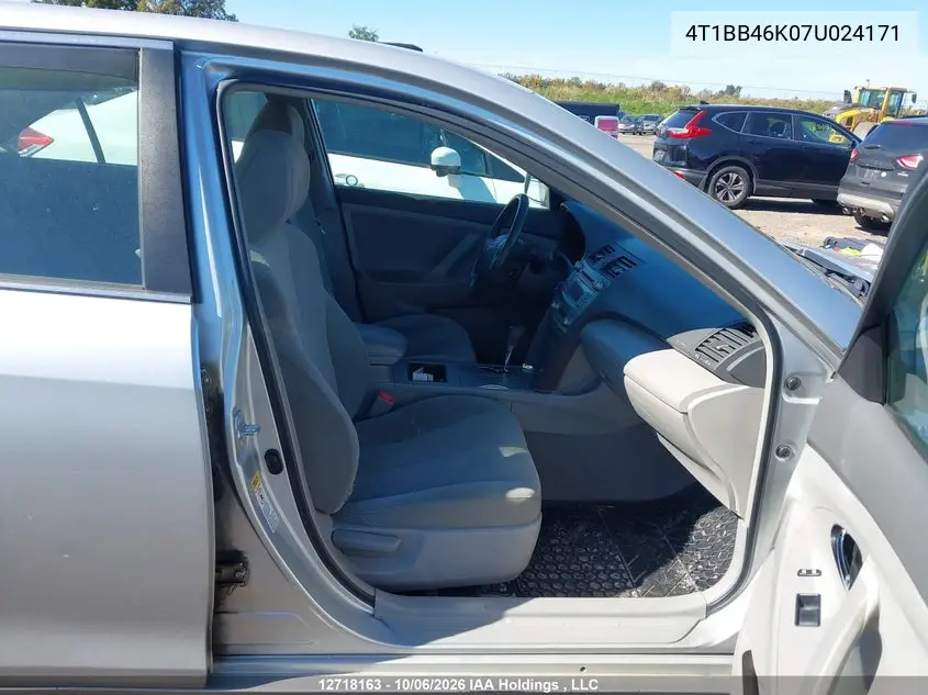 2007 TOYOTA CAMRY VIN 4T1BB46K07U024171 — фото 5