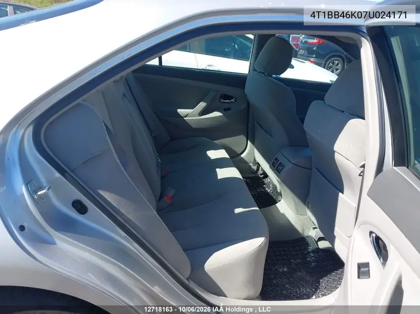 2007 TOYOTA CAMRY VIN 4T1BB46K07U024171 — фото 8