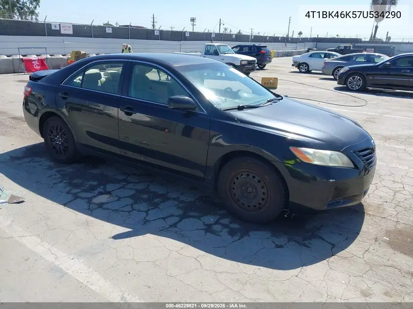 TOYOTA CAMRY 2007, VIN 4T1BK46K57U534290