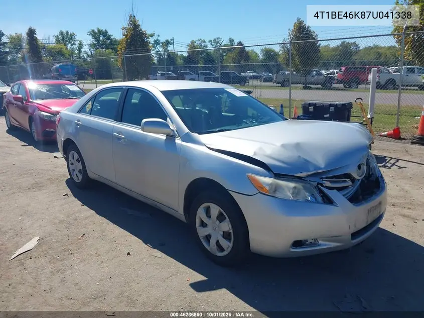 TOYOTA CAMRY 2007, VIN 4T1BE46K87U041338