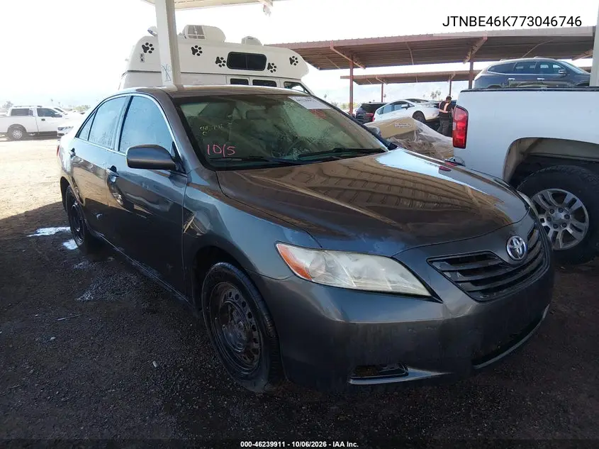 TOYOTA CAMRY 2007, VIN JTNBE46K773046746