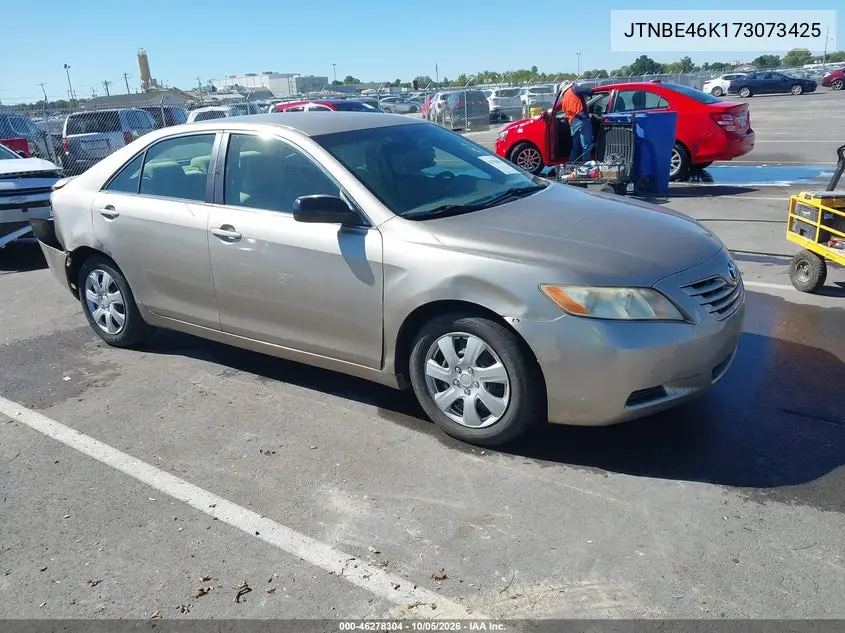 TOYOTA CAMRY 2007, VIN JTNBE46K173073425