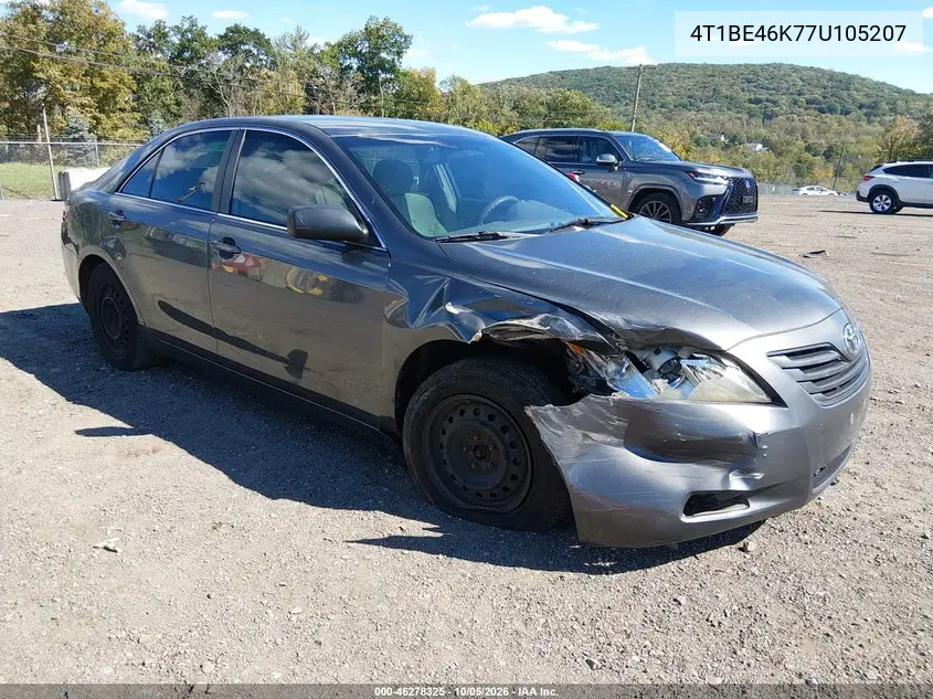 TOYOTA CAMRY 2007, VIN 4T1BE46K77U105207