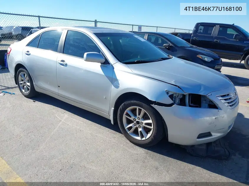 TOYOTA CAMRY 2007, VIN 4T1BE46K77U168100