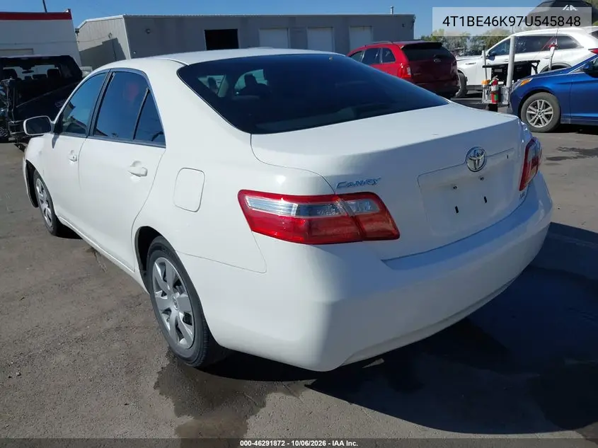 2007 TOYOTA CAMRY VIN 4T1BE46K97U545848 — фото 3