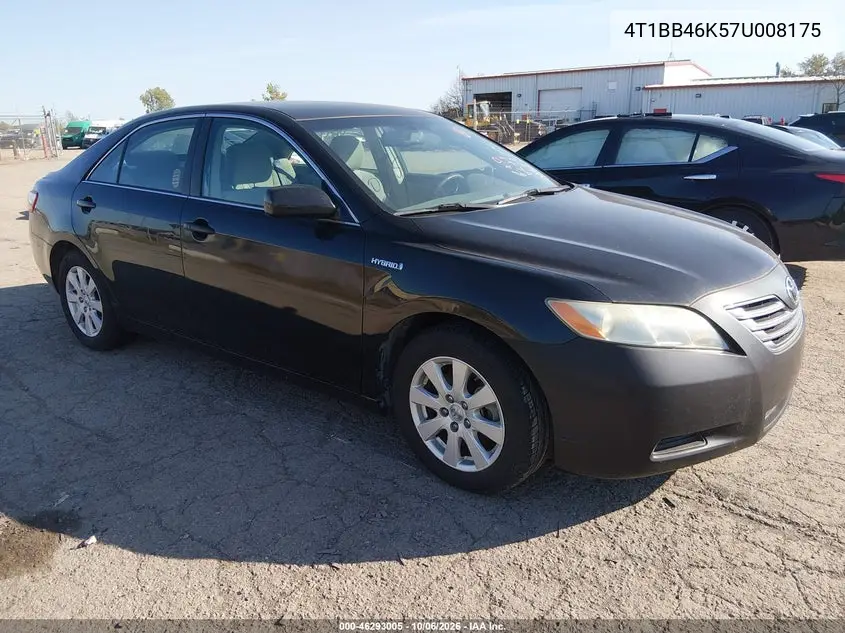 TOYOTA CAMRY 2007, VIN 4T1BB46K57U008175