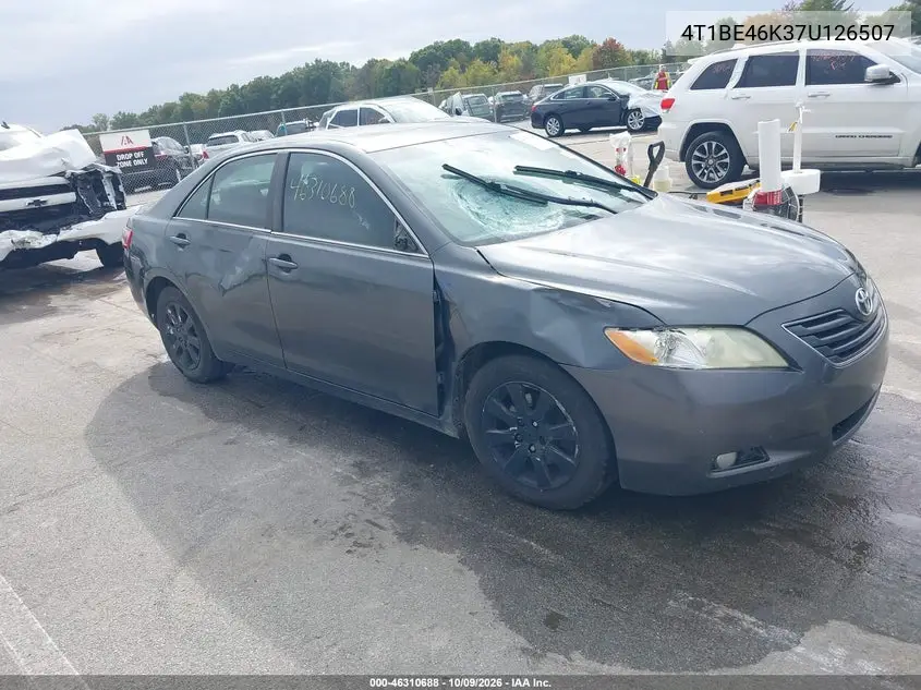 TOYOTA CAMRY 2007, VIN 4T1BE46K37U126507